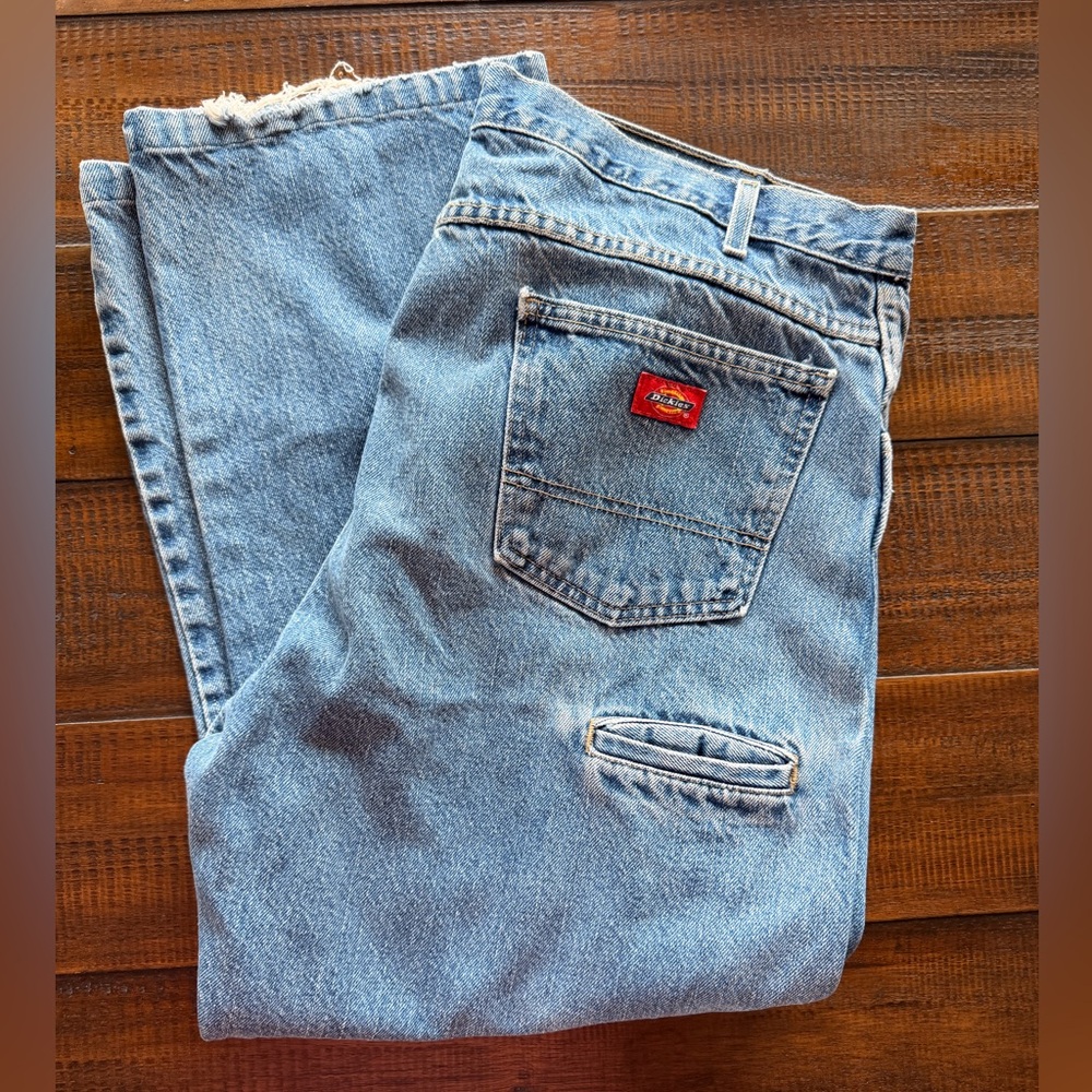 Dickies Men's Light Wash Relaxed Carpenter Jeans